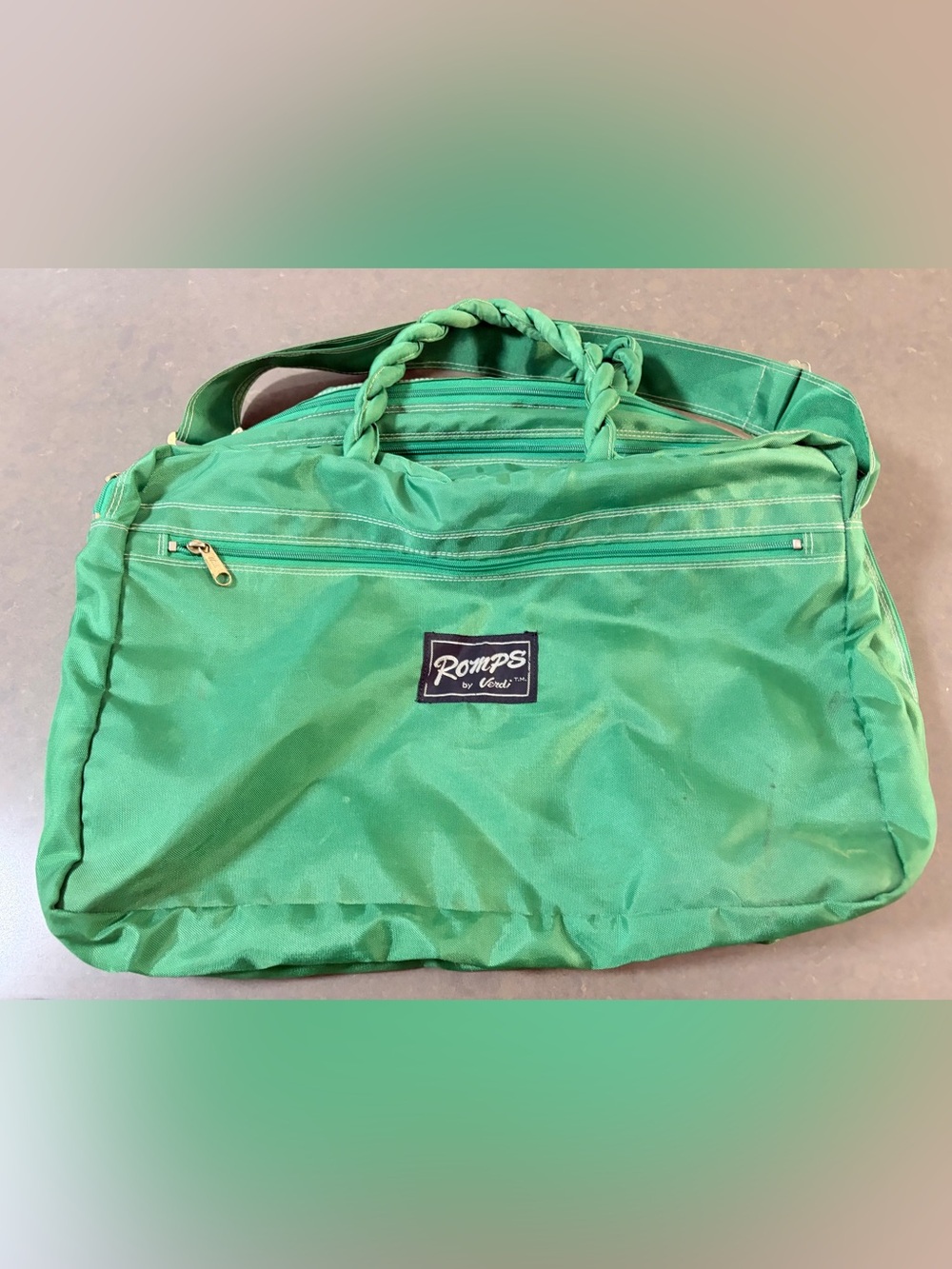 RDI Green Romps Canvas Tote with Patch Logo